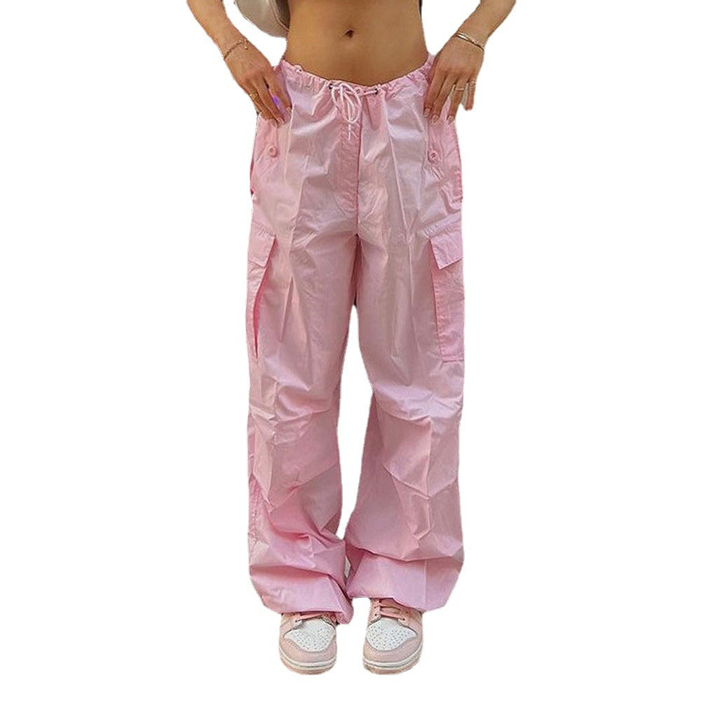 Damen Cargo-Hose Elastisch Mit Seitentaschen