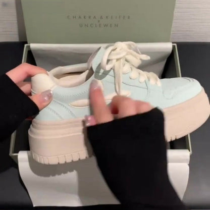 Damen Sneaker Plateau atmungsaktiv Sportlich
