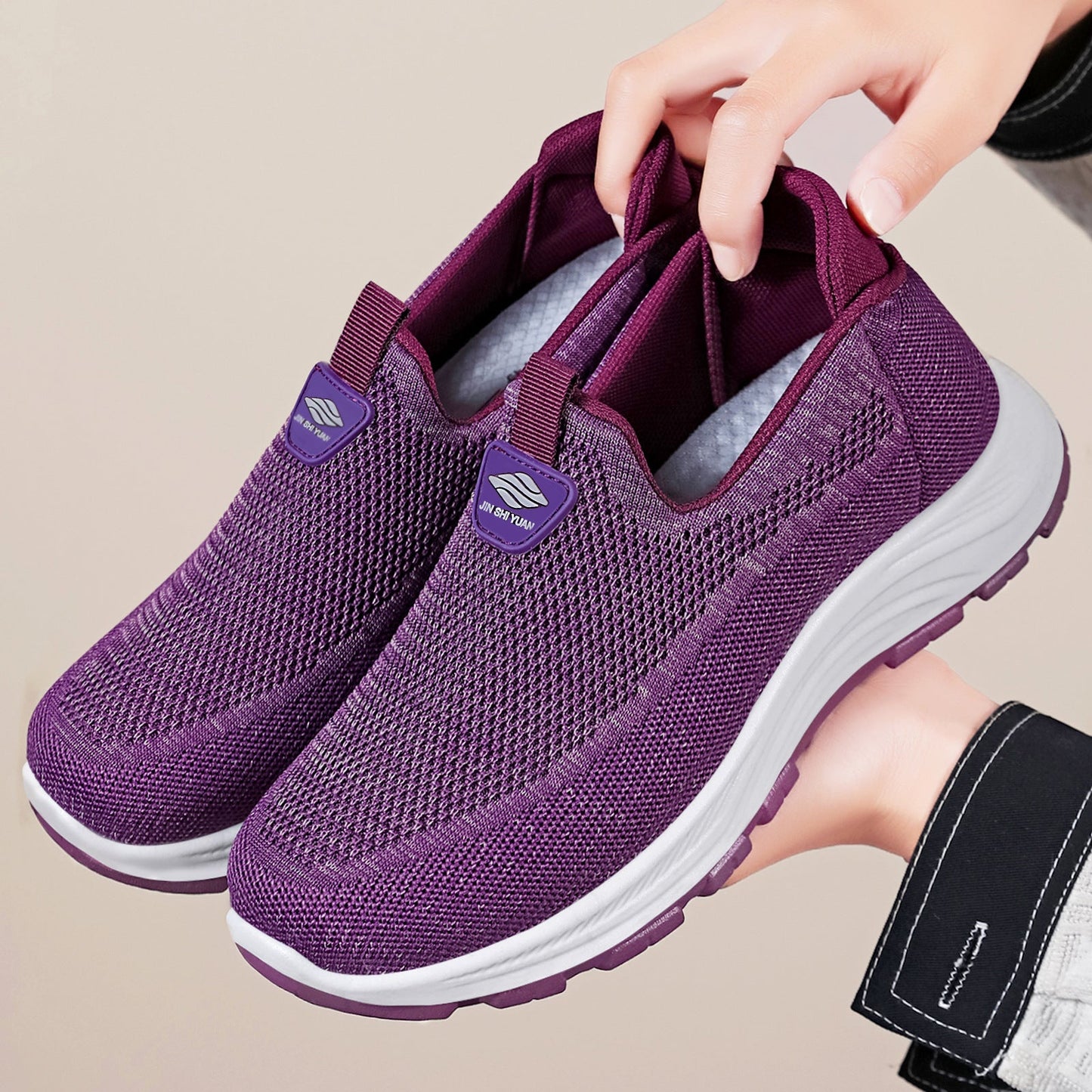 Damen Sport Schuhe Atmungsaktiv Elastisch Bequem
