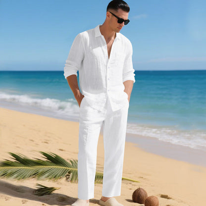 Herren Leinenanzug Leicht Modern Sommer