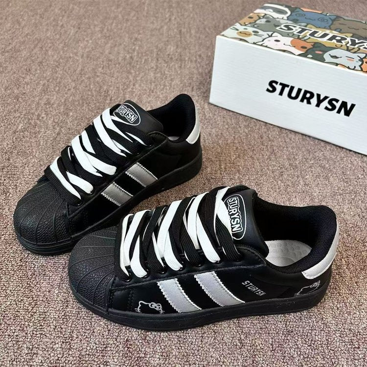 Damen Sneaker Sportlich Strapazierfähig mit Gummi Sohle