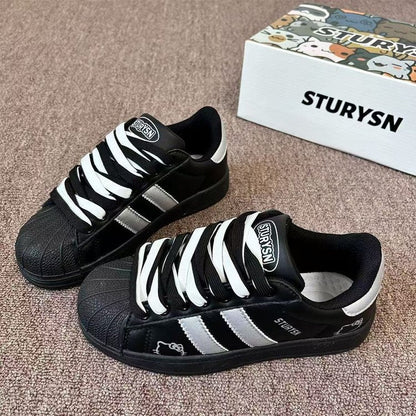 Damen Sneaker Sportlich Strapazierfähig mit Gummi Sohle