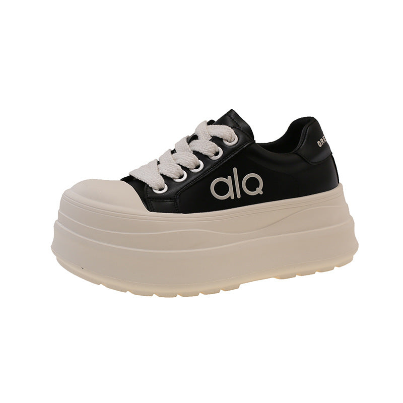 Damen Sneaker High Heel Plattform atmungsaktiv Komfort