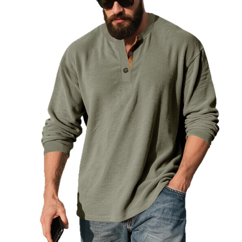 ein Beispiel: Herren Langarm-Henley-Shirt mit strukturiertem Material und modischen Knopfdetails BerlinGlamour 

Dieser Titel ist zu lang und enthält zu viele Wörter.