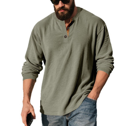 ein Beispiel: Herren Langarm-Henley-Shirt mit strukturiertem Material und modischen Knopfdetails BerlinGlamour 

Dieser Titel ist zu lang und enthält zu viele Wörter.