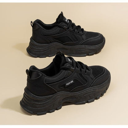 Damen Sneaker Chunky Bequem Dämpfende Sohle Sportlich