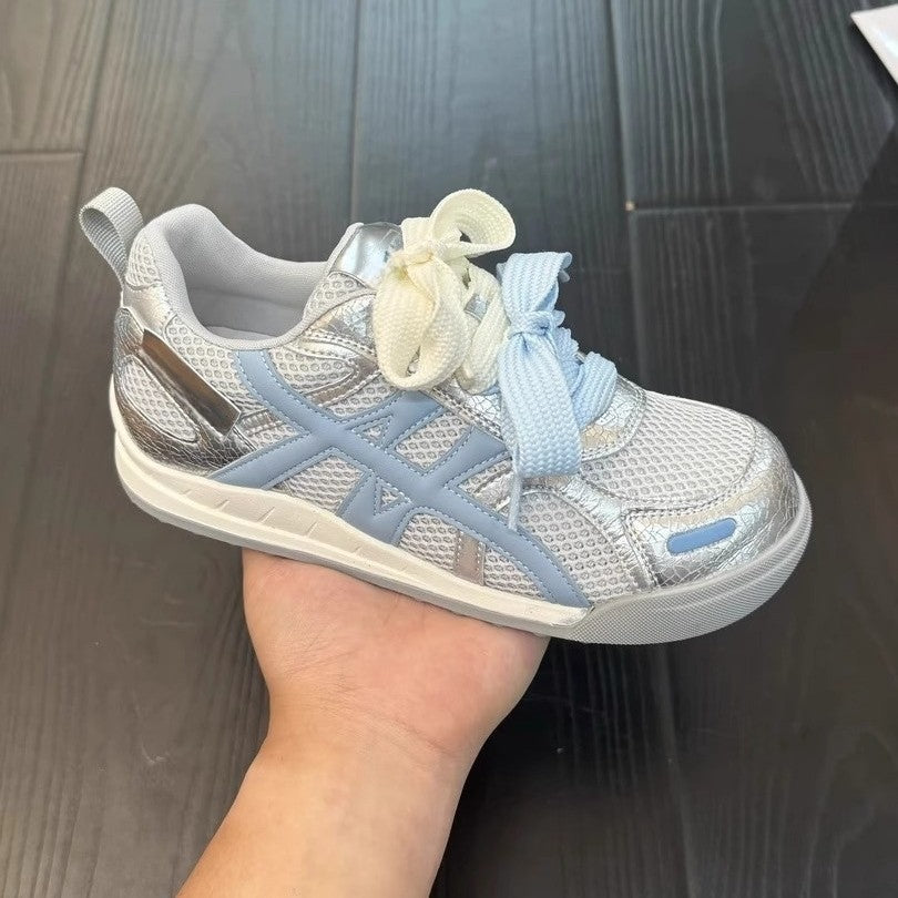 Damen Sneaker Sport Mesh Atmungsaktiv Schnell Schnüren