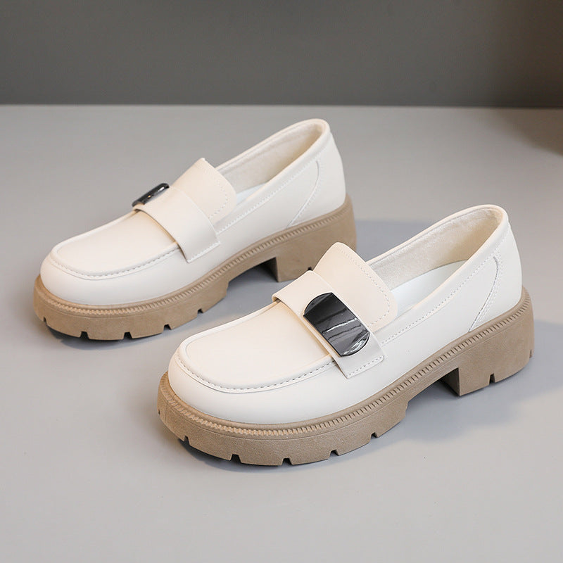 Damen Loafers Elegante Blockabsatz Schuhe Frauen