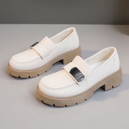 Damen Loafers Elegante Blockabsatz Schuhe Frauen