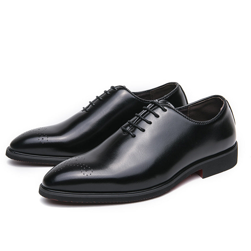 Herren Schnürschuhe Leder Elegant Modern Schwarze Schuhe