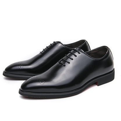 Herren Schnürschuhe Leder Elegant Modern Schwarze Schuhe