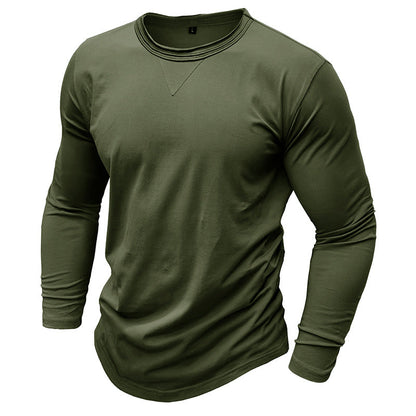 Herren Langarmshirt Sportlich Rundhals Modern