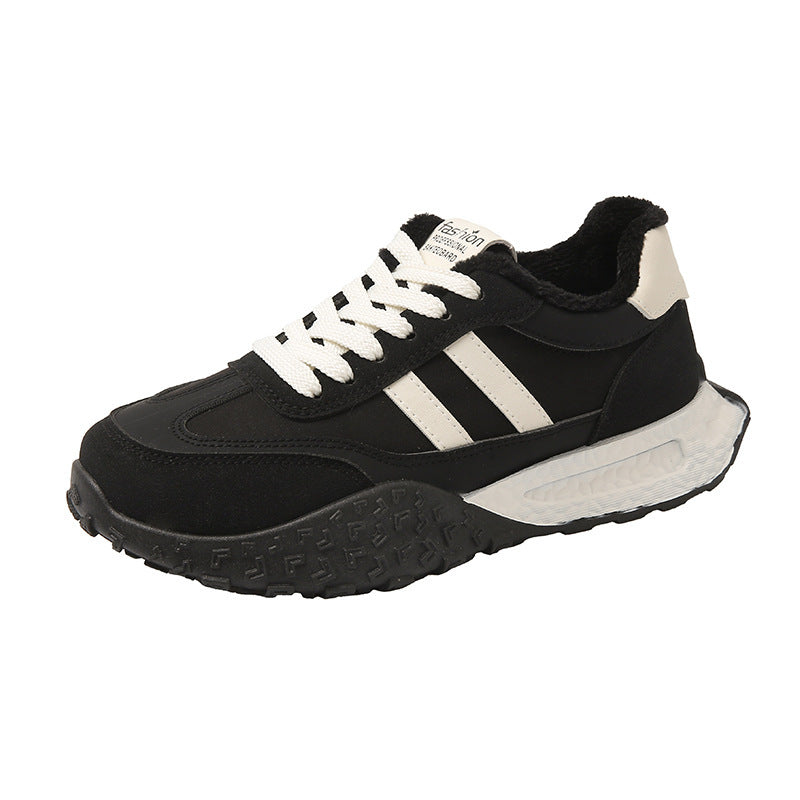 Damen Sneaker Sportlich Bequem mit Fleece-Innenfutter