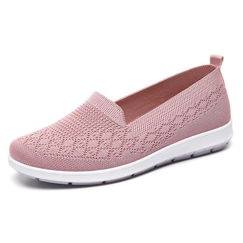 Damen Sneaker Bequem atmungsaktiv Strickdesign Sportlich