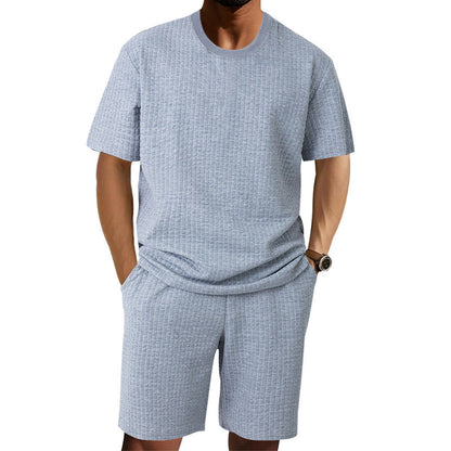 Herren Freizeit-Set atmungsaktiv Struktur Optik