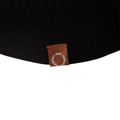 Herren Strickpullover Fein Rippenmuster Modern