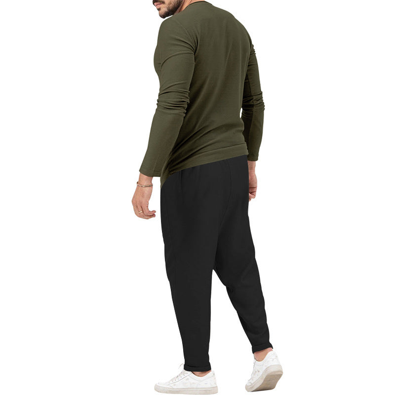 Herren Jogginganzug Bequem Langarmshirt und Hose