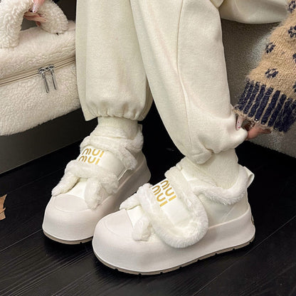 Damen Sneaker Warm Gefüttert Modisch Comfort