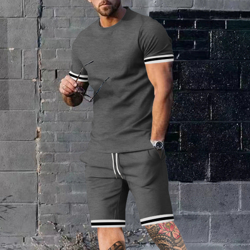 Herren Sportset Kurzarm Funktionstaschen Modern