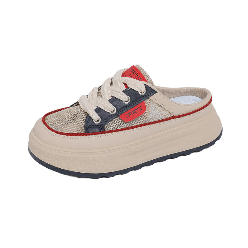 Damen Sneaker Bequem Atmungsaktiv Mesh Weiße Sohle