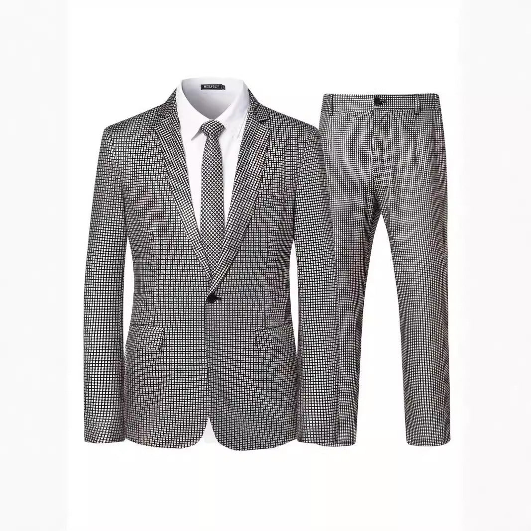 Herren Anzug Set Glitzernd Elegant Party