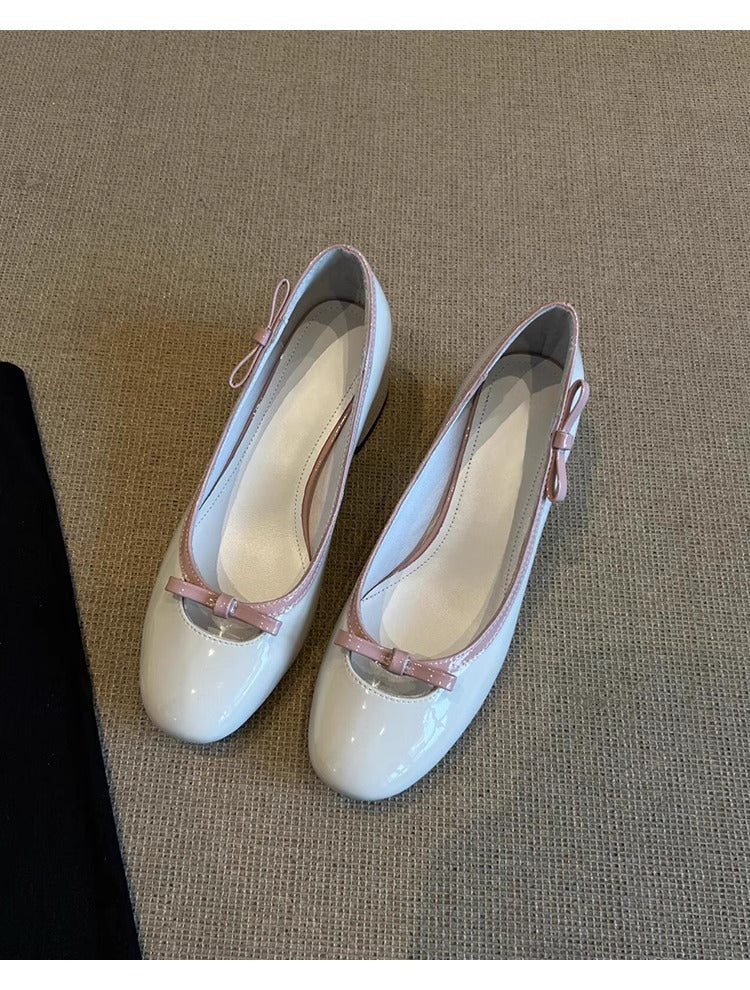 Damen Ballerinas Glitzernd Bequem Schleifen