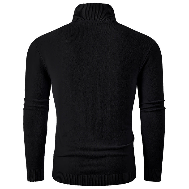 Herren Rollkragenpullover Elegant Strukturiert Modern