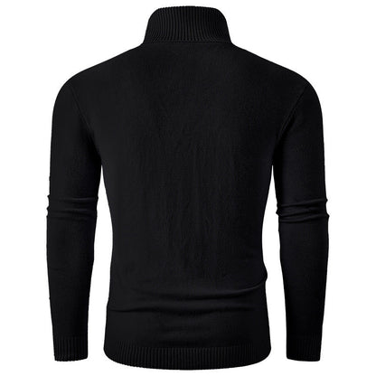 Herren Rollkragenpullover Elegant Strukturiert Modern