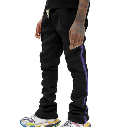 Herren Sportpants mit Streifen elastischer Bund Komfort