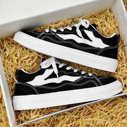 Damen Sneaker Modern Bequem Laufsohle Schwarz