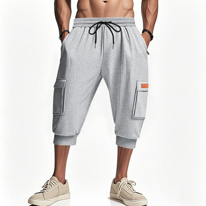 Herren Sweatpants Bequem Cargo Elastisch Mit Taschen