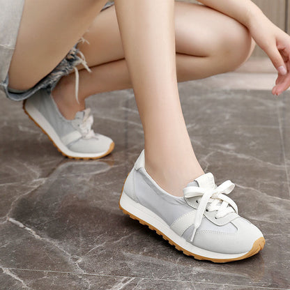 Damen Sneaker Leicht Flexibel Elastisch Weiß
