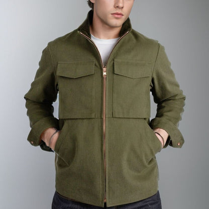 Herren Arbeitsjacke Modern Stehkragen Praktisch