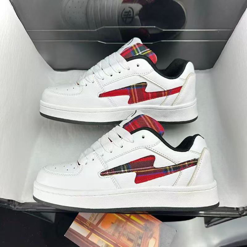 Damen Sneaker Karomuster Weich mit Dämpfung