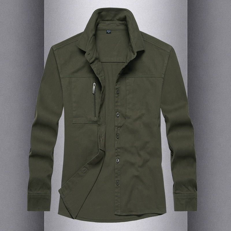 Herren Langarmshirt Modern mit Taschen Berlin Style