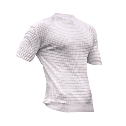 Herren Fitness-T-Shirt Atmungsaktiv Strukturiert Sportlich