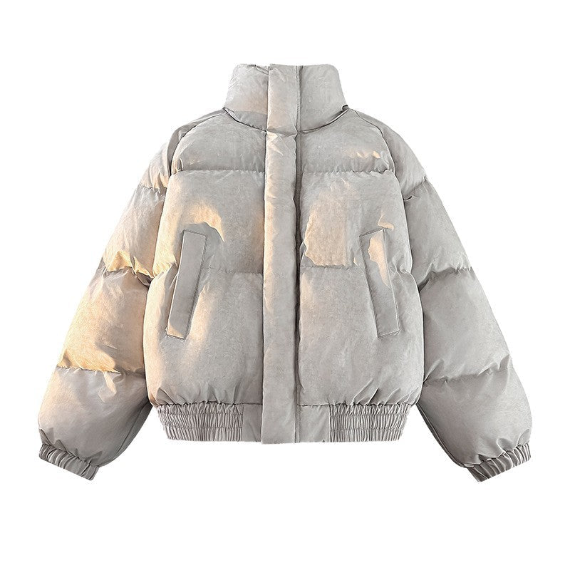 Damen Daunenjacke Warm Elegant Hoch Kragen
