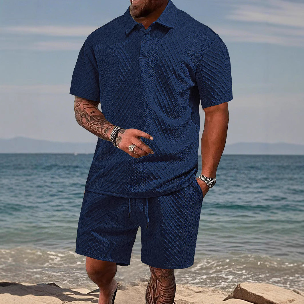 Herren Sportset Polo-Shirt Shorts Modern Sportlich