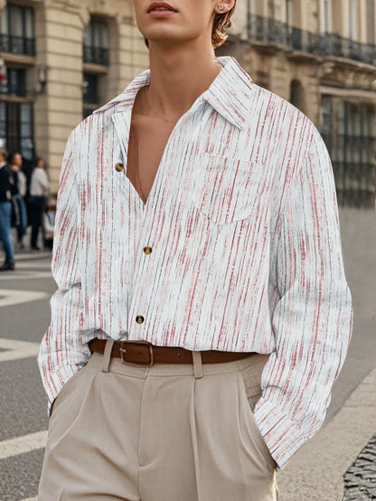 Herren Hemdbluse Moderne Gestreift