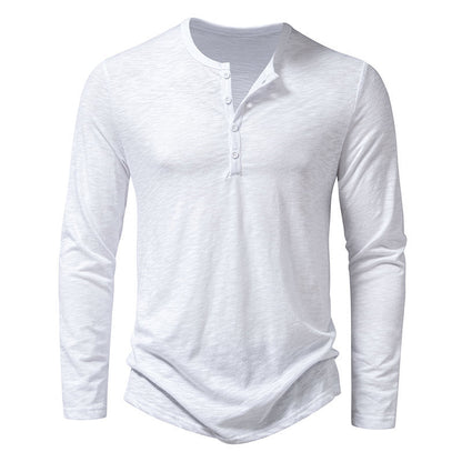 Herren Langarmshirt Atmungsaktiv V-Ausschnitt Modern