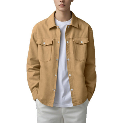 Herren Hemdjacke Modern mit Brusttaschen Schnitt Slimfit
