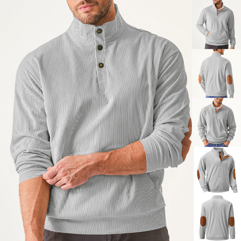Herren Sweatpullover Stehkragen Kängurutasche Sportlich Modern - BerlinGlamour