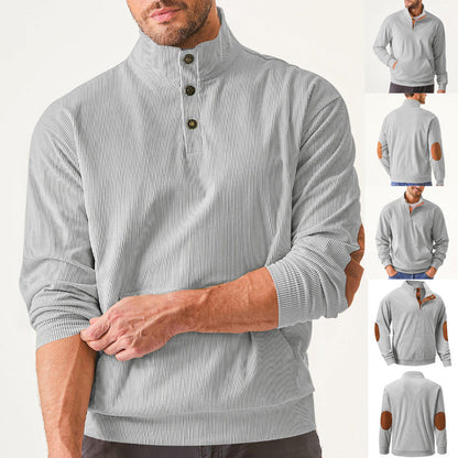 Herren Sweatpullover Stehkragen Kängurutasche Sportlich Modern - BerlinGlamour