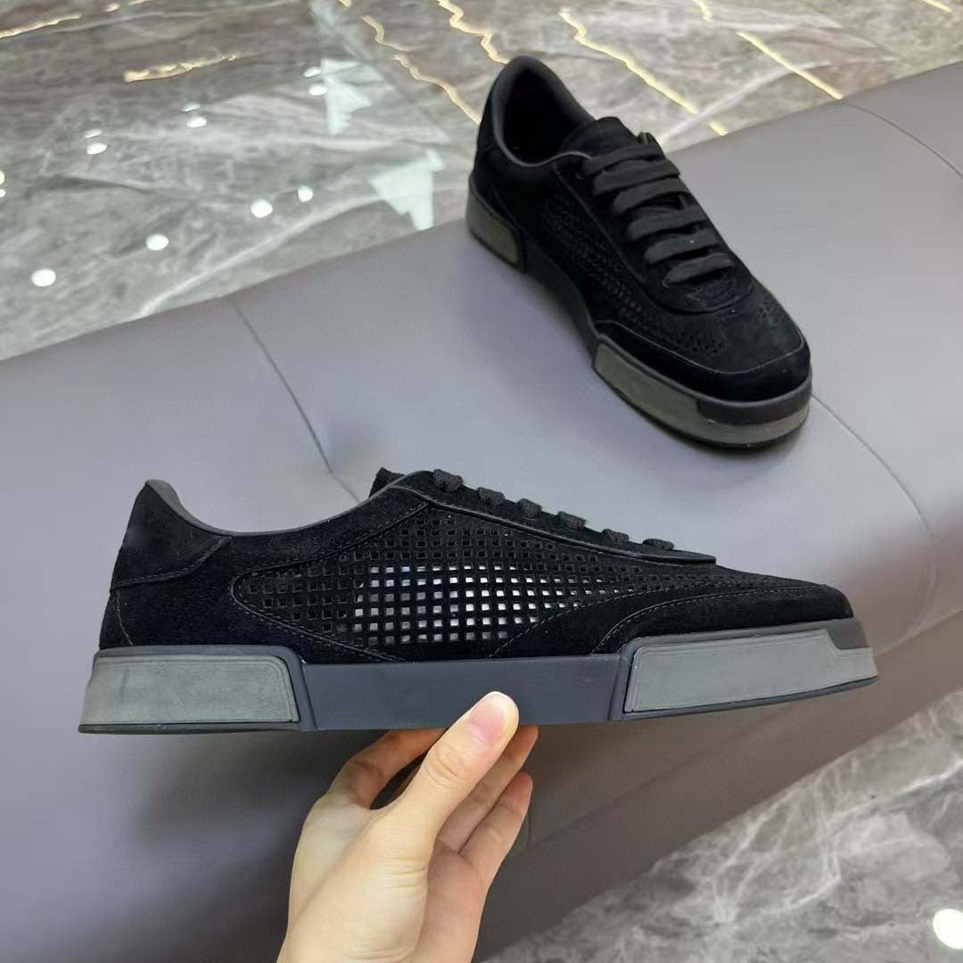 Damen Sneaker atmungsaktiv Wildleder perforiert Sportlich