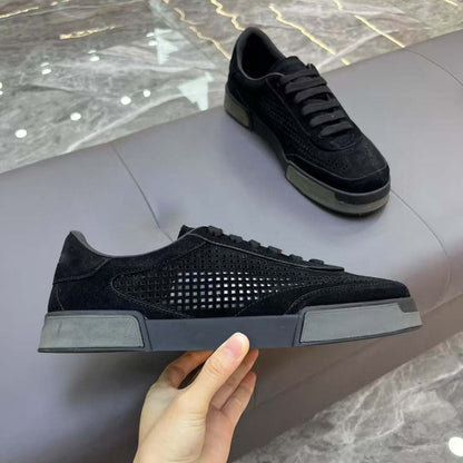 Damen Sneaker atmungsaktiv Wildleder perforiert Sportlich