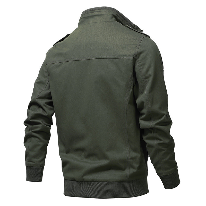 Herren Feldjacke Modern mit vielen Taschen Samtkragen