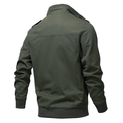 Herren Feldjacke Modern mit vielen Taschen Samtkragen