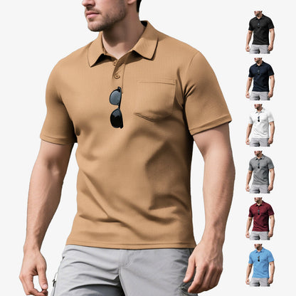 Herren Polohemd Modern mit Brusttasche und Struktur - BerlinGlamour