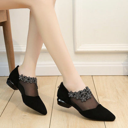 Damen Ballerinas Elegante Blütenmuster Schuhe