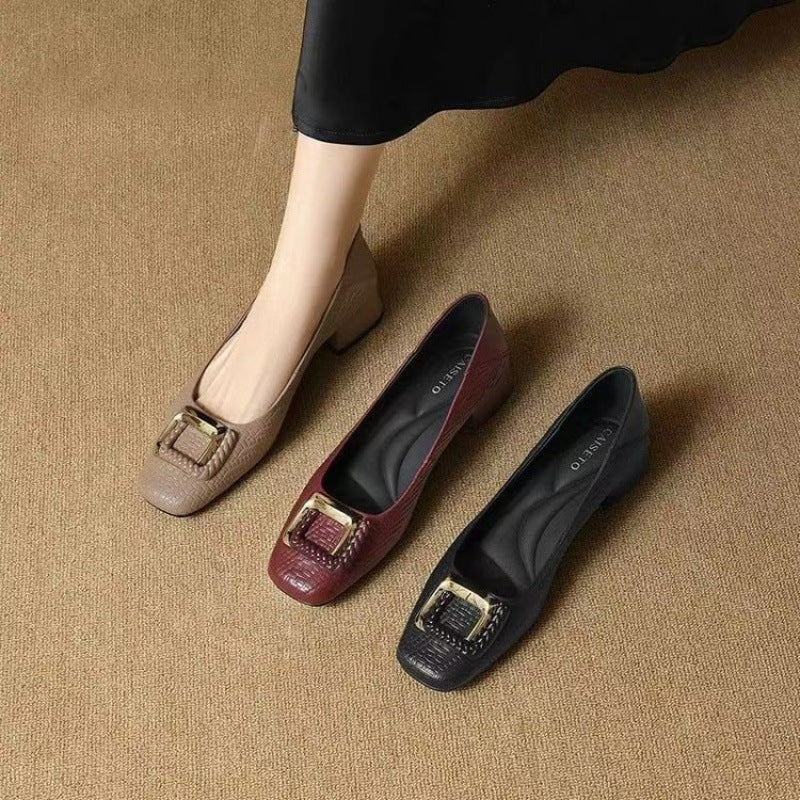 Damen Ballerinas Elegant Schnalle Komfortabel - BerlinGlamour